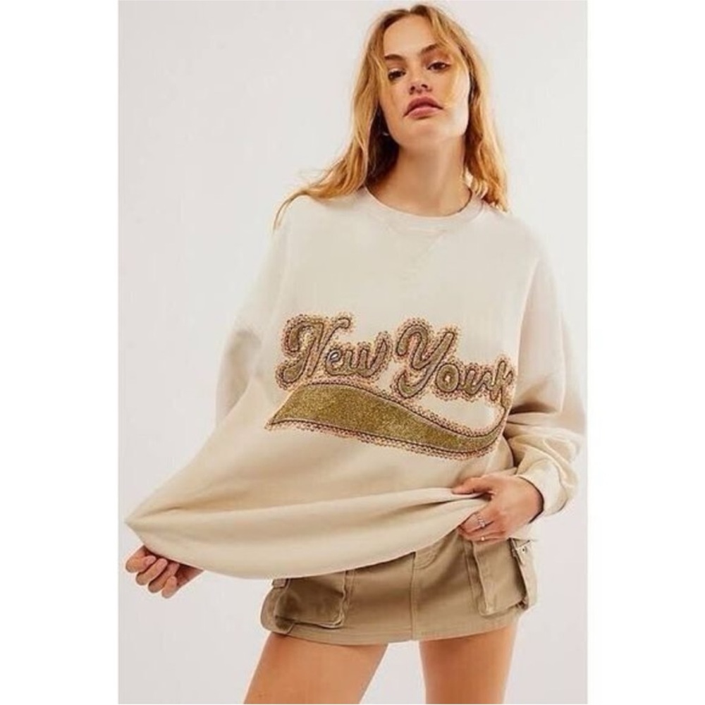 NEW Free People Bali Drifter Sweatshirt Size Large